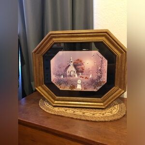 Vintage church ghost painting